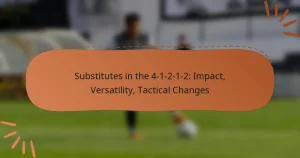 Substitutes in the 4-1-2-1-2: Impact, Versatility, Tactical Changes