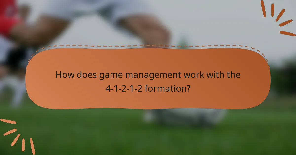 How does game management work with the 4-1-2-1-2 formation?