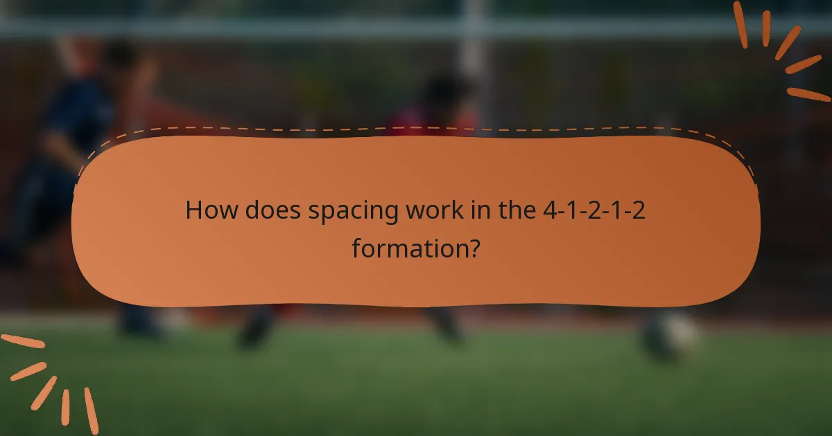 How does spacing work in the 4-1-2-1-2 formation?