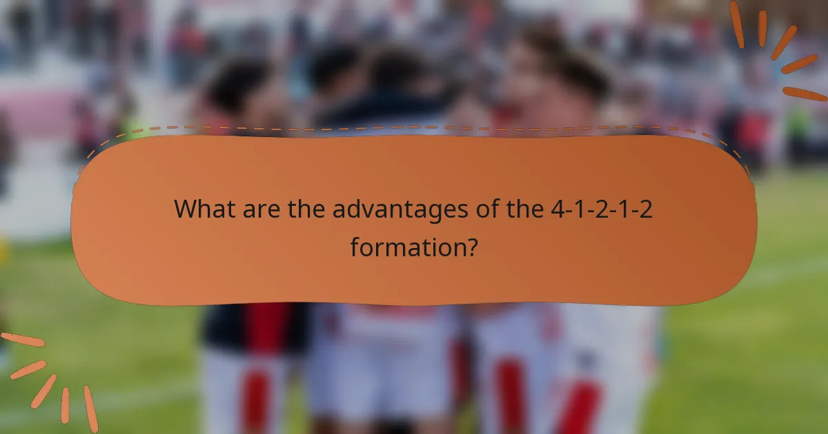 What are the advantages of the 4-1-2-1-2 formation?