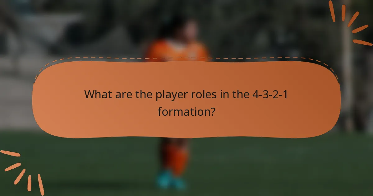 What are the player roles in the 4-3-2-1 formation?