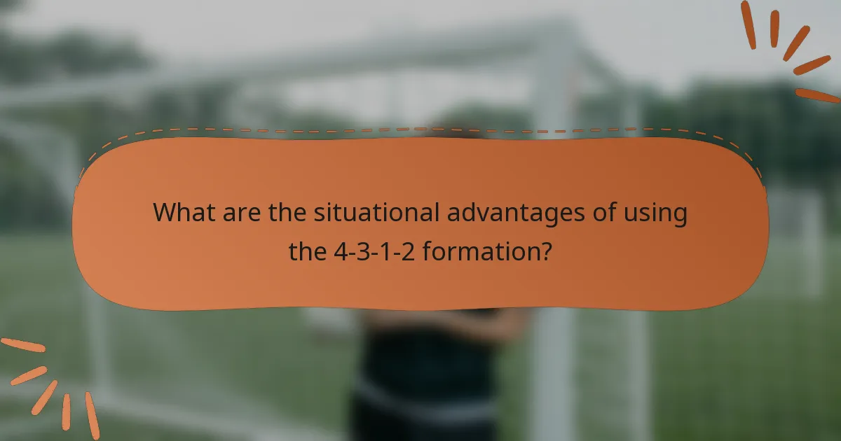 What are the situational advantages of using the 4-3-1-2 formation?