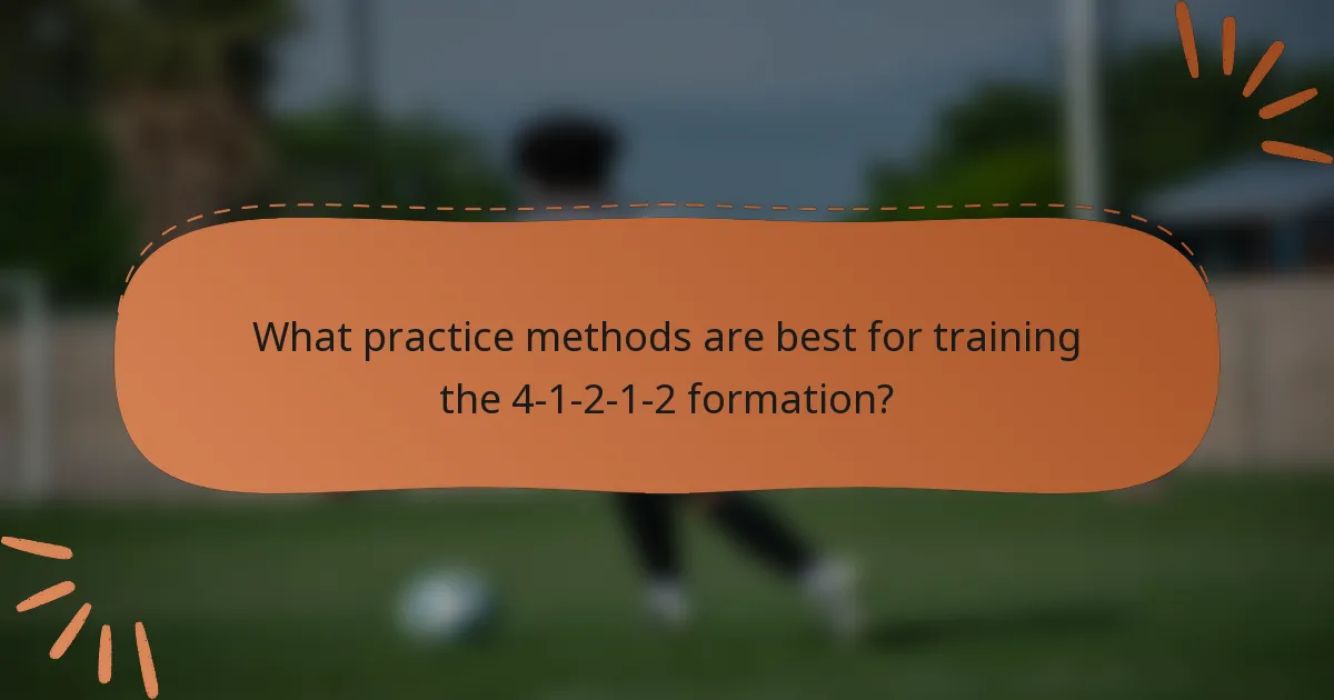 What practice methods are best for training the 4-1-2-1-2 formation?